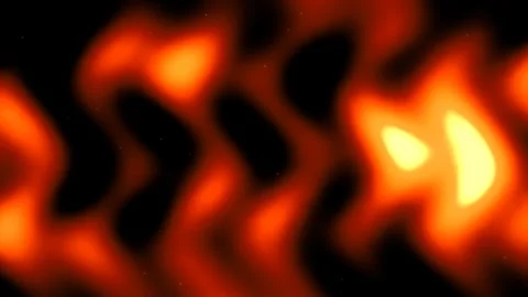 Abstract Glowing Orange Waves Flowing Dynamic Motion Background Video stock 347650890