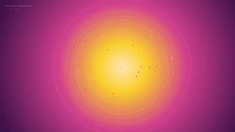 Abstract glowing orb with concentric circles and small stars in vibrant mag.. Stock Footage 341842769