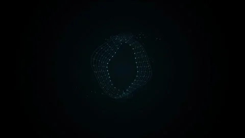 Abstract glowing orb in dark space animation technology background. Stock-Footage 345574217