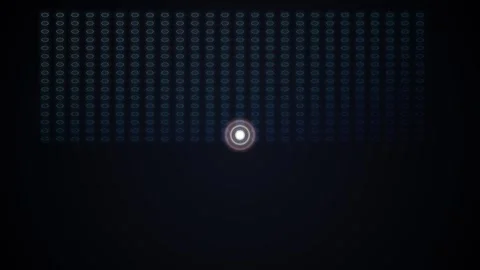 Abstract glowing orb pulsing with light in digital grid pattern motion back.. Stock Footage 340911472