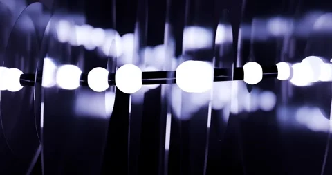 Abstract Glowing Orbs and Reflections looping animation Stock Footage 326014390