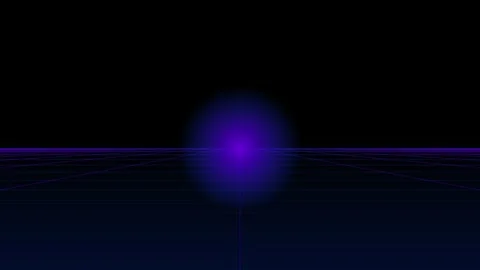 Abstract glowing orbs moving in sequence against a dark digital background .. Stock Footage 340045393
