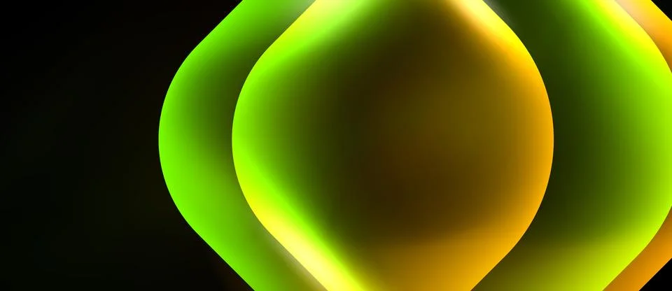 Abstract glowing orbs overlap, creating vibrant color gradients. Smooth Stock Illustration