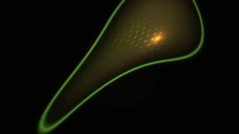 Abstract Glowing Organic Cell Structure Pulsing with Light. Stock Footage 341791083