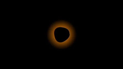 Abstract glowing organic shape with vibrant orange aura creates mysterious .. Stock Footage 341812492