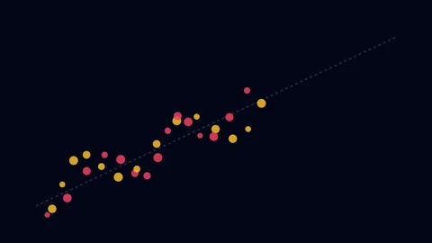 Abstract glowing particle dots animation on dark background for digital mot.. Stock Footage 343633615