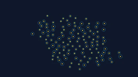Abstract glowing particle explosion on dark background for motion graphics Stock Footage 343631598