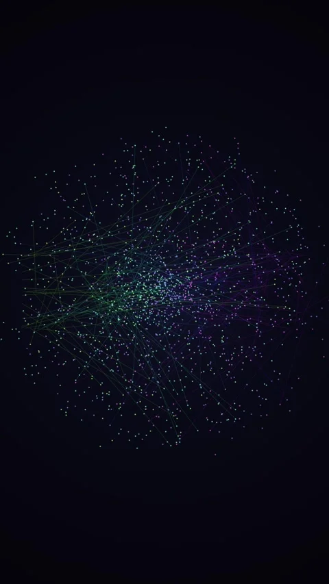 Abstract Glowing Particle Explosion in Deep Space Stock Footage 346203092