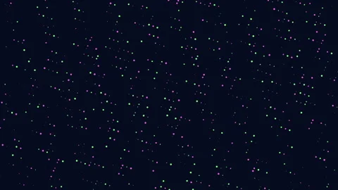 Abstract glowing particle field on dark background, floating bokeh dots footage Stock-Footage 330058152