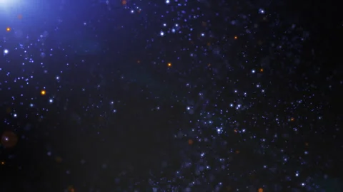 Abstract glowing particle, Flicker light effect on dark background. Stock Footage 310038954