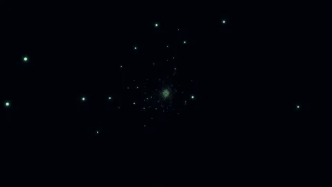 Abstract glowing particle galaxy with shifting colors Stock Footage 336995368