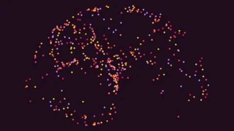 Abstract glowing particle network forming a vibrant cosmic tree structure Stock Footage 343632566