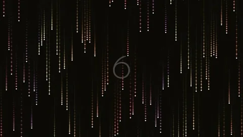 Abstract glowing particle rain with digital number 9 sequence background Stock Footage 342092979