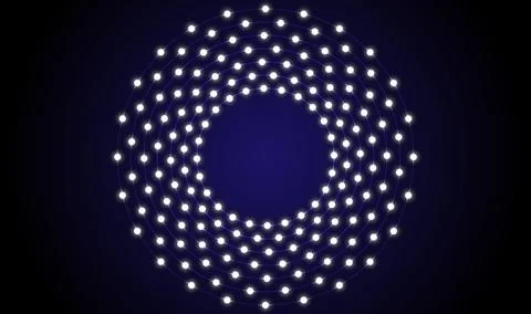 Abstract Glowing Particle Ring Background for AI, Technology, and Data Visu.. Stock-Illustration