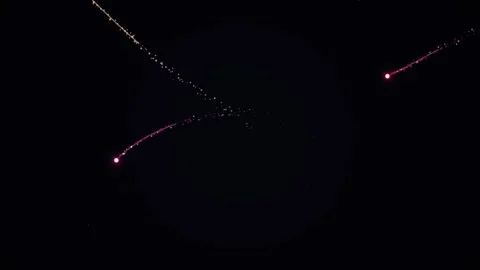 Abstract Glowing Particle Trails Loop Motion Graphics Background Vídeos de archivo 332234849