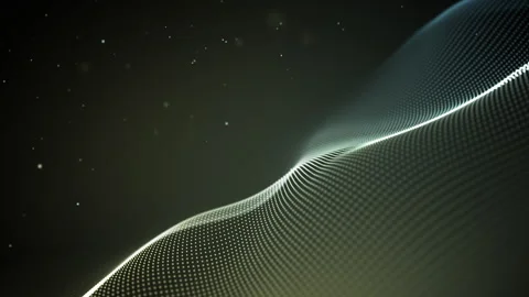 Abstract Glowing Particle Wave Background Stock Footage 328352753