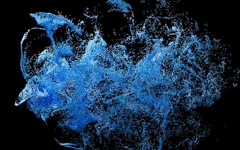 Abstract glowing particles, 3d rendering. Stockillustratie