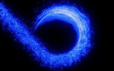 Abstract glowing particles, 3d rendering. Stock Illustration