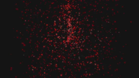 Abstract glowing particles background red Video stock 209483910