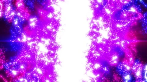 Abstract glowing particles background in vibrant purple, pink, and blue color Stock Footage 315236342
