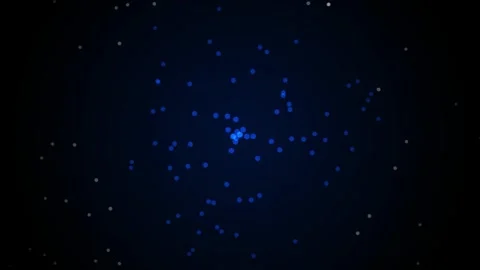 Abstract glowing particles in cosmic nebula with subtle light flares during.. Stock Footage 340045399
