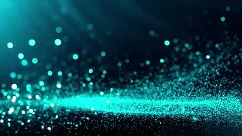 Abstract glowing particles on dark background motion. Stock Footage 340462497