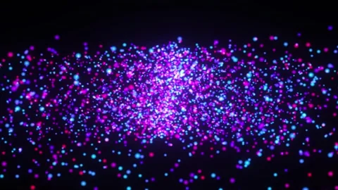 Abstract glowing particles drift in cosmic nebula with cinematic camera mov.. 库存影片 348129516
