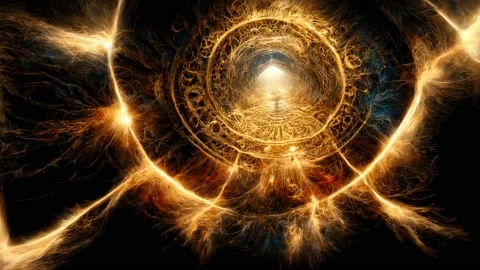 Abstract Glowing particles dynamic shape line background, Animation Loop Stock Footage 211708047