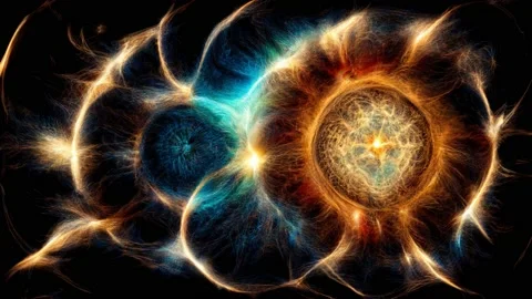 Abstract Glowing particles dynamic shape line background, Animation Loop Stock Footage 212116120