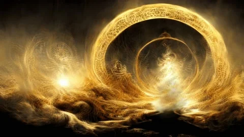 Abstract Glowing particles dynamic shape line background, Animation Loop Stock Footage 216793609