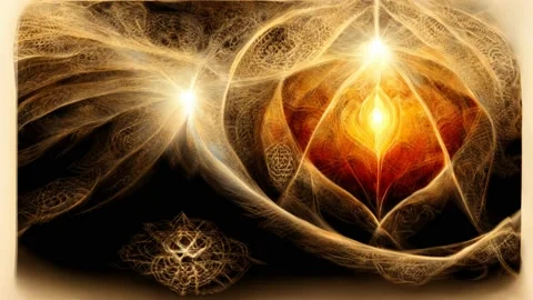 Abstract Glowing particles dynamic shape line background, Animation Loop Stock Footage 217393396