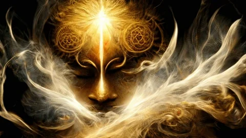 Abstract Glowing particles dynamic shape line background, Animation Loop Stock Footage 217760615