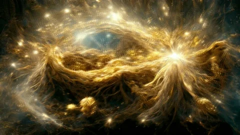 Abstract Glowing particles dynamic shape line background, Animation Loop Stock Footage 219688856