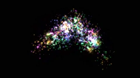 Abstract Glowing particles dynamic shape line background, Animation Loop Stock Footage 223567622