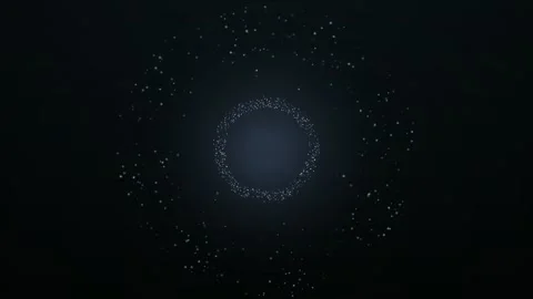 Abstract glowing particles expand from a central point, creating a mesmerizing Stock Footage 327339176