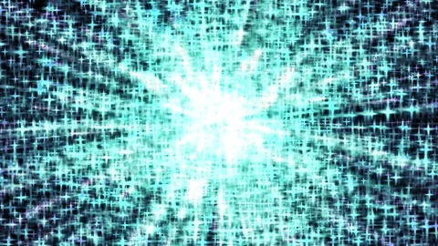 Abstract Glowing Particles Exploding in Digital Matrix Pattern with Cinemat.. 動画素材 341375692