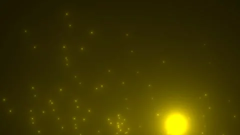 Abstract Glowing Particles Fireworks Background Loop with Golden Bokeh Lights Stock Footage 340031408