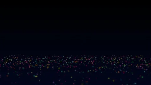 Abstract Glowing Particles Floating in Dark Space Stock Footage 330919365