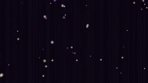 Abstract glowing particles floating in dark space with soft bokeh effect fo.. Stock Illustration