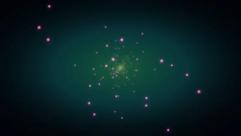Abstract glowing particles flying forward on a dark background Stock Footage 336353346
