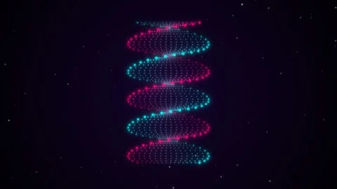 Abstract Glowing Particles Forming Shapes Animation Background Stock Footage 331593710