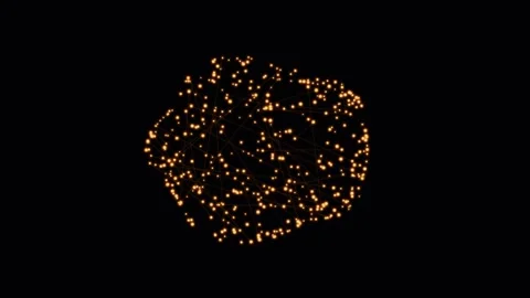 Abstract glowing particles forming shapes in darkness Stock Footage 344512351