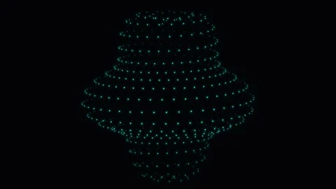 Abstract glowing particles forming shapes Stock Footage 344512412