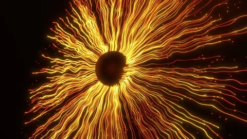 Abstract glowing particles grow from a super nova, particles Stock Footage 252275295