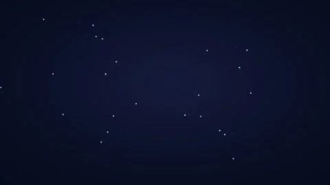 Abstract glowing particles orbiting on dark blue background Stock Footage 335938817