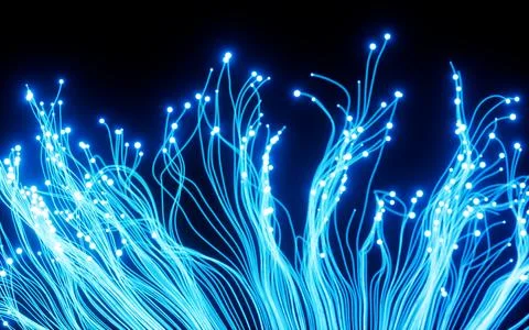 Abstract glowing particles, point explode, 3d rendering. Stock Illustration