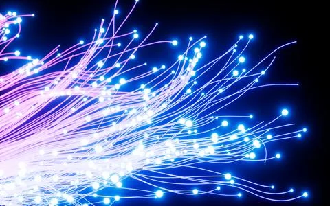 Abstract glowing particles, point explode, 3d rendering. Stock Illustration