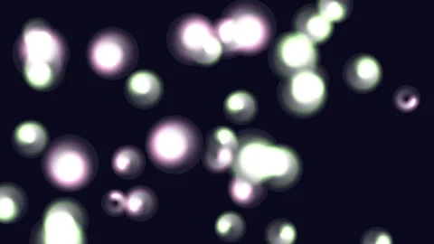 Abstract Glowing Particles Pulsating and Flowing on Dark Background Видео 334959786