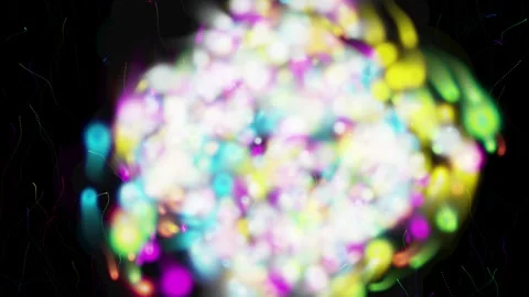 Abstract glowing particles swirling in dark background motion. Stock Footage 345502369
