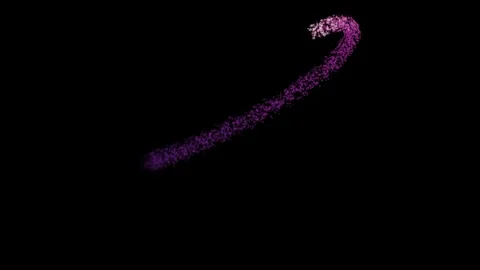 Abstract glowing particles swirling in darkness with cinematic motion and s.. Video stock 342514625